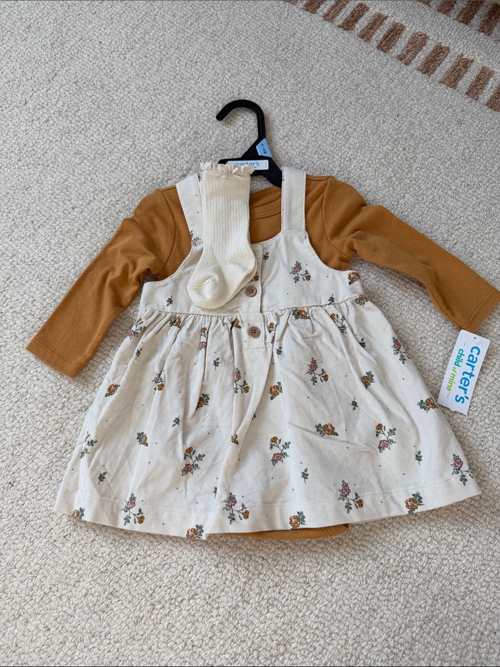 Carters floral dress set